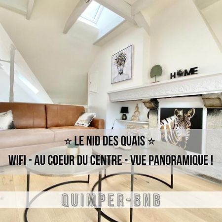 Le Nid Des Quais - Vue Panoramique Au Coeur De La Ville - Wifi - Entree Autonome Quimper Esterno foto
