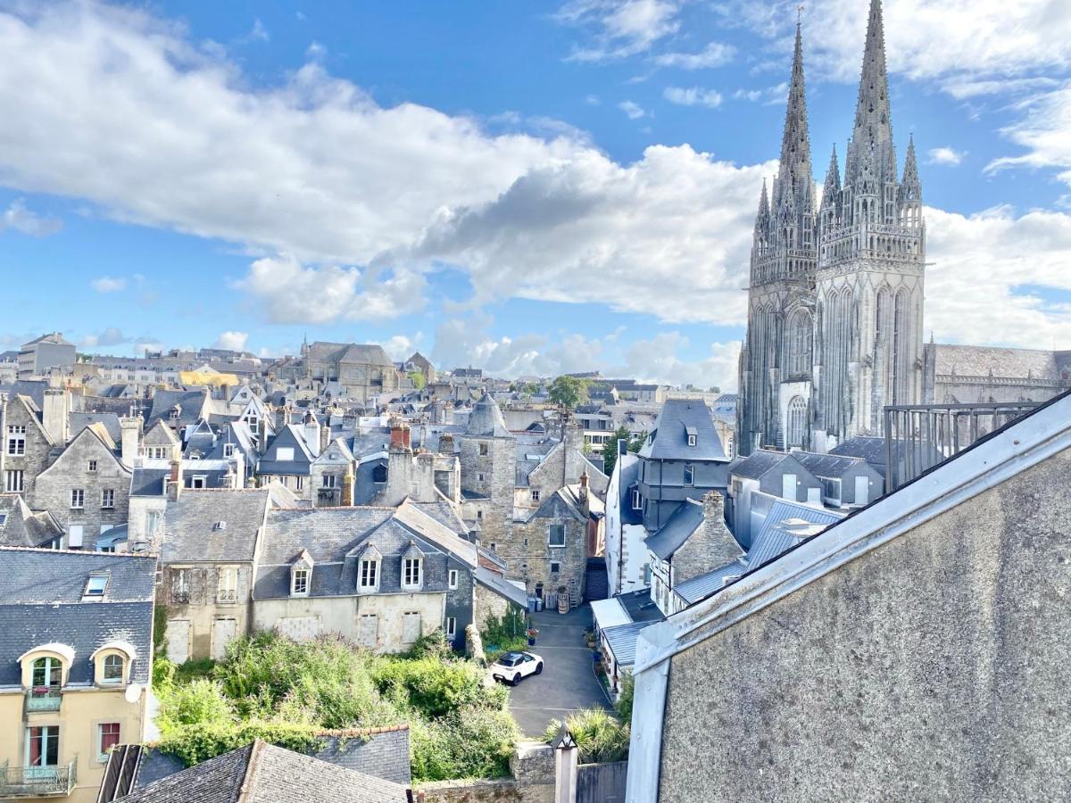 Le Nid Des Quais - Vue Panoramique Au Coeur De La Ville - Wifi - Entree Autonome Quimper Esterno foto